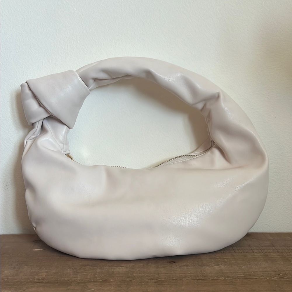 Melie Bianco Cream Hobo Bag with Soft Slouchy Design